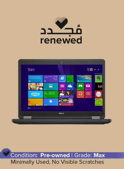 اشتري لابتوب لاتيتود E5450 مجدد (2015) بشاشة مقاس 14 بوصة ومعالج انتل كور i7/الجيل الخامس/ذاكرة وصول عشوائي رام سعة 8 جيجابايت/محرك أقراص اس اس دي سعة 256 جيجابايت/بطاقة رسومات مدمجة 520 عالية الدقة اللغة الإنجليزية أسود في السعودية