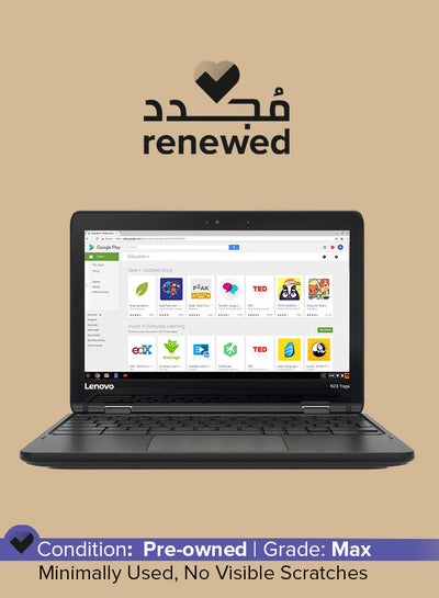 Buy Renewed - N23 Yoga X360 Chromebook ZA26 Laptop With 11.6-Inch Display, MediaTek MT8173C Processor/4 GB RAM/32 GB Emmc/PowerVR GX6250 Graphics English Black English Black in Saudi Arabia