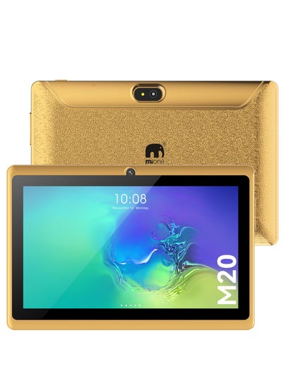 Buy M20 WiFi Tablet, 7 Inch Display, 3GB 16GB ROM 3000mAh Android 12 (Gold) With Green Protection Cover in Saudi Arabia