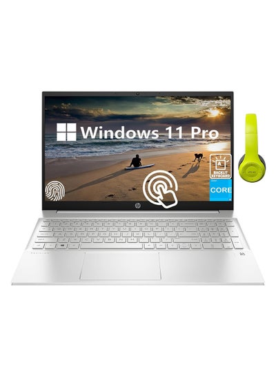 اشتري Pavilion Laptop With 15.6-Inch FHD Touchscreen Display, Core i7-1255U Processor/32GB RAM/1TB SSD/‎Intel Iris Xe Graphics/Windows 11 Pro/Durlyfish English/Arabic Silver في الامارات