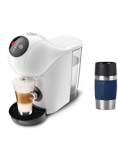 اشتري Dolce Gusto Genio S Coffee Capsule Machine By Krups With Emsa 0.3L 15 Bar Ultra-Compact High Pressure Over 30 Coffee Creations Selectable Drink Size Auto Shut-Off 0.8 L 1500 W KP2401+N2160800 White & Blue في الامارات