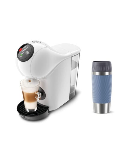 اشتري Dolce Gusto Genio S KP2401 Coffee Capsule Machine By Krups With Emsa N20118 Easy Twist Travel 0.36L 15 Bar Ultra Compact High Pressure Over 30 Coffee Creations Selectable Drink Size 0.8 L 1500 W KP2401+N20118 White/Blue في الامارات