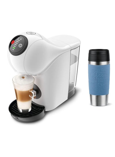 اشتري Dolce Gusto Genio Coffee Capsule Machine By Krups With Emsa 0.36L 15 Bar Ultra Compact High Pressure Over 30 Creations Selectable Drink Size Auto Shut off 0.8 L 1500 W KP2401+N2021100 White/Aqua Blue في الامارات