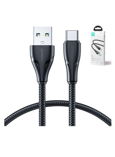 Buy 3A Fast Charge And Data Transfer USB To USB C Cable 1.2M Surpass Series Black in Egypt
