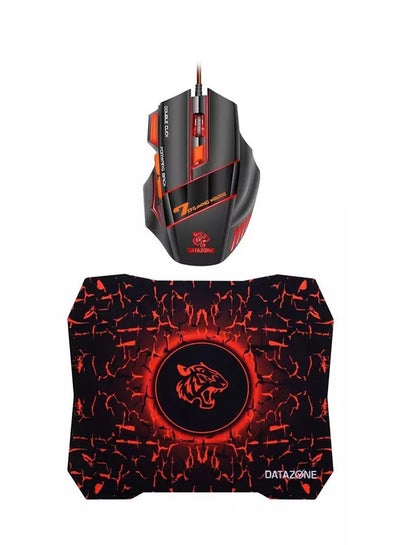 Buy 2-In-1 Kit Gaming Mouse And Mouse Pad Black/Orange in Saudi Arabia