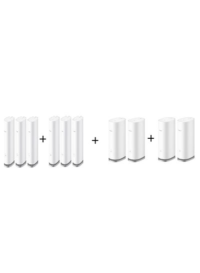 اشتري WiFi Mesh3 WiFi6 AX3000 WS8100 (3 packs + 3 packs + 2 packs + 2 packs)= total 10 packs, HUAWEI Whole-Home Mesh System, HarmonyOS Mesh+, One-Touch Connect, Visualized Wi-Fi Diagnosis White في الامارات