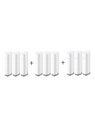 اشتري WiFi Mesh3 WiFi6 AX3000 WS8100 (3 packs + 3 packs + 3 packs)= total 9 packs, HUAWEI Whole-Home Mesh System, HarmonyOS Mesh+, One-Touch Connect, Visualized Wi-Fi Diagnosis, Seamless & Speedy White في الامارات