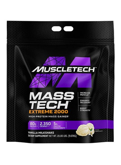 Buy MuscleTech Mass Tech Extreme 2000 Vanilla Milkshake 20lbs US (RB) in UAE