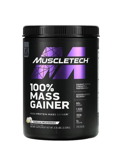 اشتري MuscleTech 100% Mass Gainer Vanilla Milkshake 5.15lbs US (RB) في السعودية