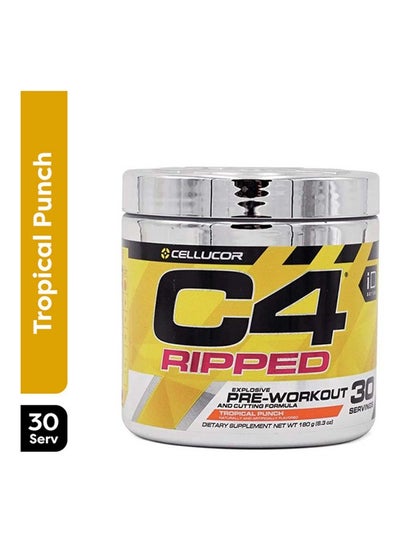 اشتري C4 Ripped Explosive Pre-Workout - Tropical Punch - 30 Servings  174 gm في الامارات