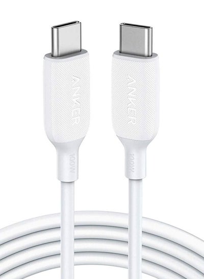 اشتري Anker PowerLineIII USB-C to USB-C 100W 2Cable 6ft B2B, White White في مصر