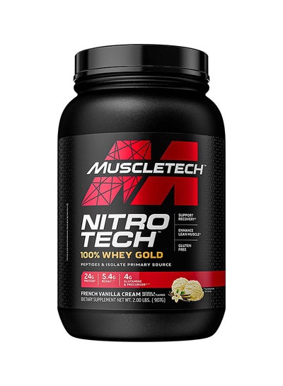 Buy MuscleTech Nitro Tech 100% Whey Gold French Vanilla Cream 2lbs US (RB) in Saudi Arabia