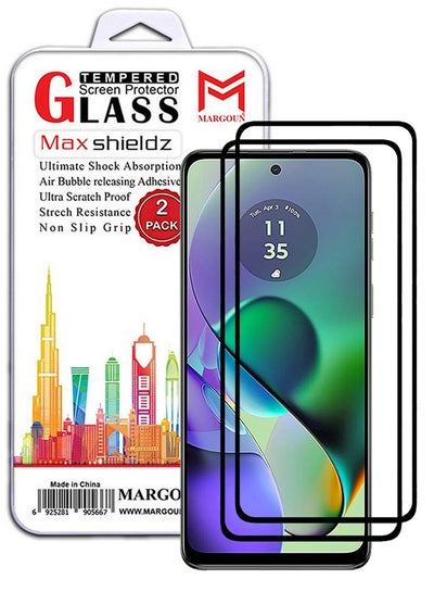 Buy 2 Pack For Motorola Moto G54 Screen Protector 9H Hardness Scratch Resistance Screen Protector 3D Tempered Glass Film Ultra HD Easy Install Case Friendly Glass Clear in UAE