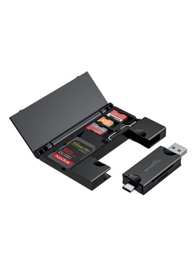 Blue 2 in 1 Card Reader with Card Holder - Black price in UAE | Noon ...