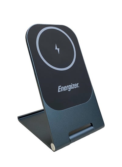 Buy WCP102 Ultra Thin Wireless Charging Stand, MagSafe, 15W Max, 3Mm, 180 Degree Adjustment, Aluminium Alloy Black in UAE