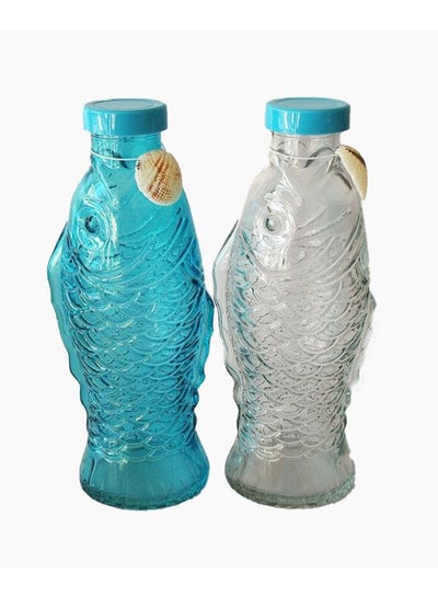 اشتري Set Of 2 Fish Bottles Multicolour في مصر