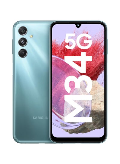 Buy Galaxy M34 Dual Sim Waterfall Blue 8Gb Ram 128Gb 5G - Indian Version in UAE