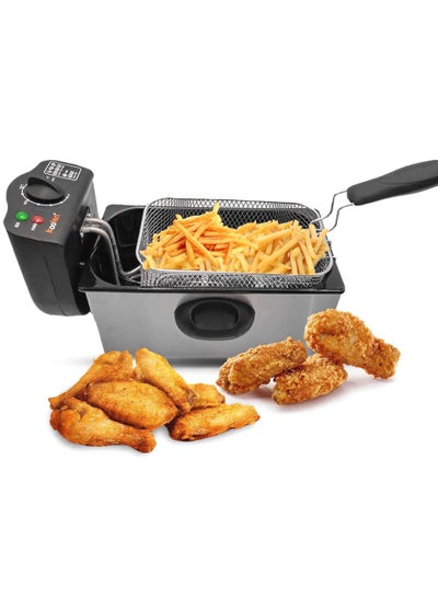 اشتري Stainless Steel Deep Oil Fryer 3 L 2000 W 816102004 Black/Silver في السعودية