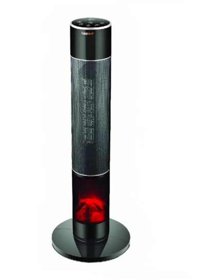 اشتري Ptc Fan Tower Heater With Fireplace 2000 W 807102038 Black في السعودية