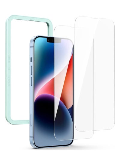 Buy (80990) 1Pcs 6.1Inch For iPhone 13 / 13 Pro 1 - Pack Full Coverage Privacy Tempered Glass Screen Protector With Precise Align Applicator clear in Egypt