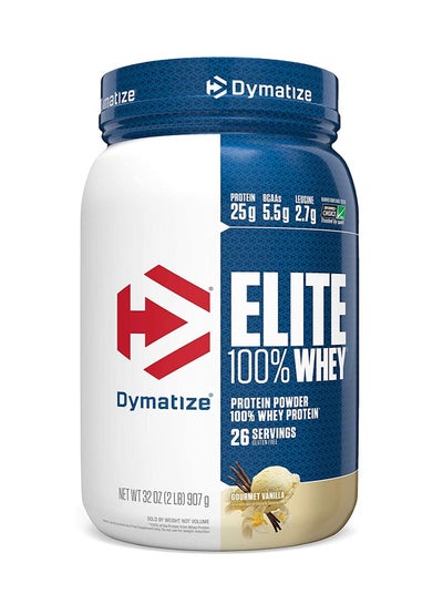 Buy Elite 100% Whey Protein Powder Gourmet Vanilla 2lb 907g in UAE