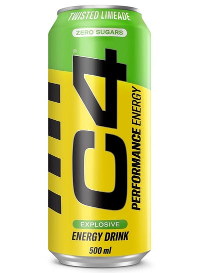 Buy C4 Performance zero sugar Energy drink - Twisted Limeade 500 ml in UAE