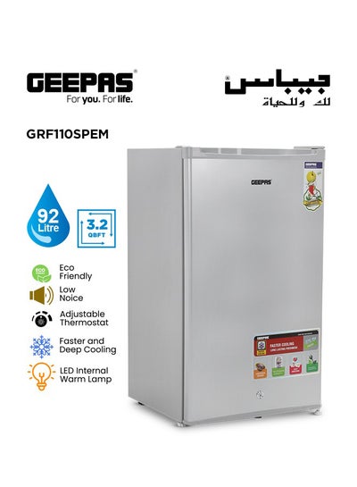 اشتري Single Door Defrost Refrigerator  92 L/3.2 Cu.Ft 92 L GRF110SPEM Silver في السعودية