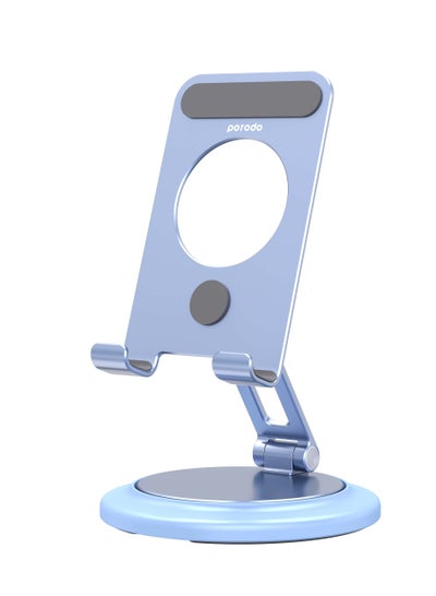 Buy Alum. Alloy X Carbon Fiber 360% Rotatable And Angle Adjustable Phone Stand Blue in UAE