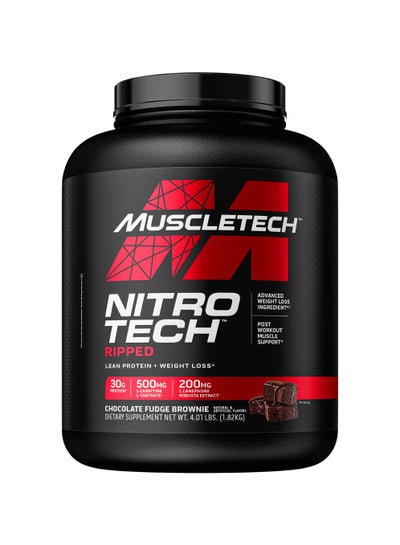 اشتري NitroTech Ripped Lean Protein, Chocolate Fudge Brownie, 4 Lbs., 1.81 Kg في الامارات