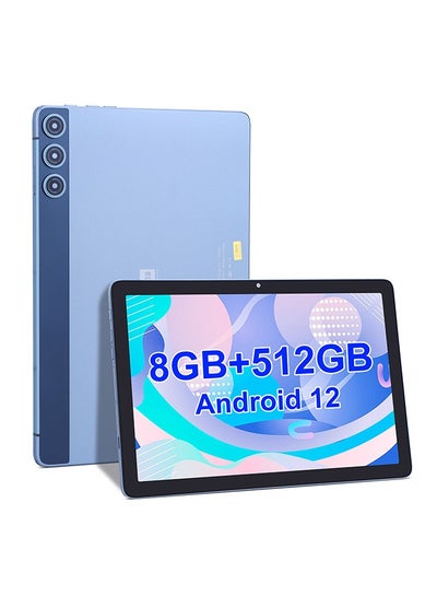 Buy 10.1 Inch Android Tablet Pc 12 Dual Camera 8GB Ram 512GB Bluetooth Fntastic Blue in Saudi Arabia