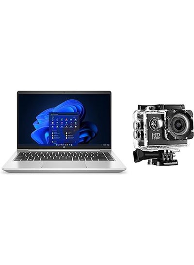 اشتري Probook 440 G9 Business Laptop With 14-Inch Display, Core I7-1255U Processor/32GB RAM/2TB SSD/Intel Iris Xe Graphics/Windows 11 Pro With Sports Action Camera English Silver في الامارات
