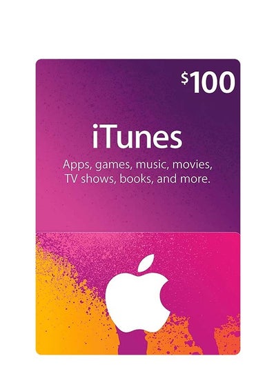 اشتري iTunes Gift Card Voucher 100 USD Multicolour في مصر