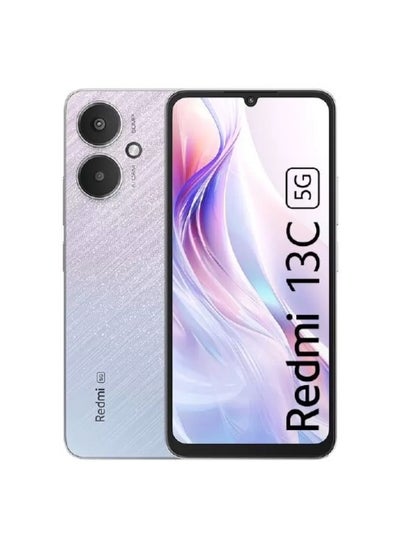 اشتري Redmi 13c 5G ستارتريل فضي، 128 جيجابايت، 6 جيجابايت رام - النسخة الهندية في الامارات