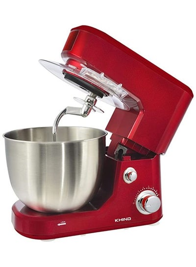 اشتري Stand Mixer With Food Grade Stainless Steel Bowl, Beater And Hook 5 L 1000 W SM506P Red في الامارات