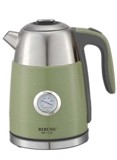 Buy Electric Kettle 1.7 L 2200 W RE-1-113G Green in Saudi Arabia