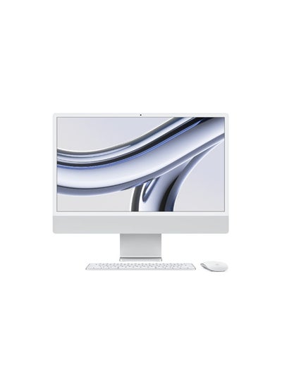 Buy Z195 iMac 24-inch with Retina 4.5K Display, M3 Chip with 8‑core CPU, 8‑core GPU and 16‑core Neural Engine/16GB RAM/1TB SSD With Magic Keyboard & Magic Mouse English/Arabic Silver in Saudi Arabia