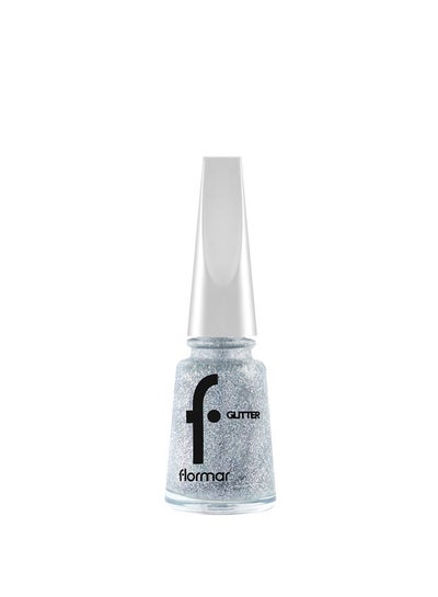 اشتري Glitter Nail Enamel GL38 Holographic Silver في مصر