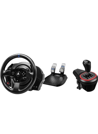 اشتري عجلة Thrustmaster T300 RS مع إضافة ناقل الحركة TH8S، ناقل حركة 8 تروس لعجلة السباق - عجلة السباق إصدار Gran Turismo (PS5، PS4، الكمبيوتر الشخصي) في السعودية