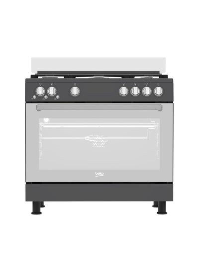 Buy Freestanding Cooker and oven (fan assisted gas, 90 cm) GGR 15115 DX NA black in Egypt
