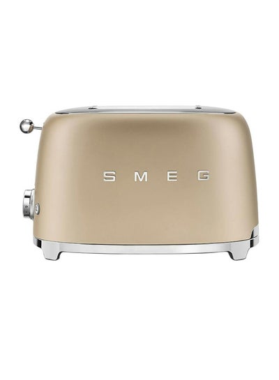 اشتري Smeg 50's Retro Style 2 Slice Toaster 950 W TSF01CHMAU Champagne Matte في السعودية