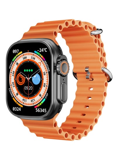 Buy 300 mAh Smart Watch Ultra Ultimo Black W/ 1*Alpine Band And 1*Ocean Band Orange Strap Multi color in UAE