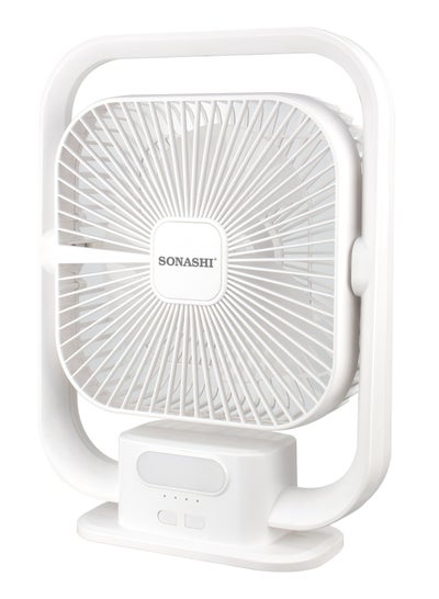 Buy 8" Rechargeable Fan With 240° Angle Adjust SRF-803 White in UAE