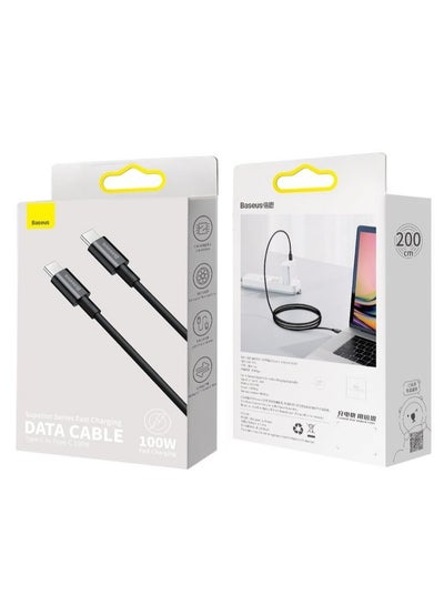 اشتري Baseus Superior Series Fast Charging Data Cable Type-C to Type-C 100W 2m Black Black في مصر