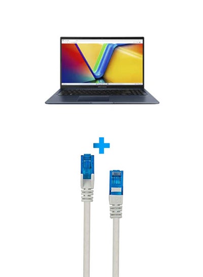 اشتري 15 X1504Va-Nj005W Laptop With 15.6 Inch Display Core I5-1335U 8 Gigabyte Ram 512 Gigabyte Ssd Intel Iris Xe Graphics With Hp Cat6 Network Cable 3 Mtrs English/Arabic Grey/Blue في مصر
