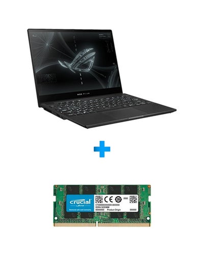 Buy Rog Flow X13 Gv301Re-Lj118W Laptop With 13.4 Inch Display Ryzen 7 6800H 16 Gigabyte Ram 512 Gigabyte Ssd 4 Gigabyte Nvidia Geforce Rtx 3050 With Crucial 8Gb Ram Ddr4 2666 Mhz Laptop Memory 8 Gb English/Arabic Black in Egypt
