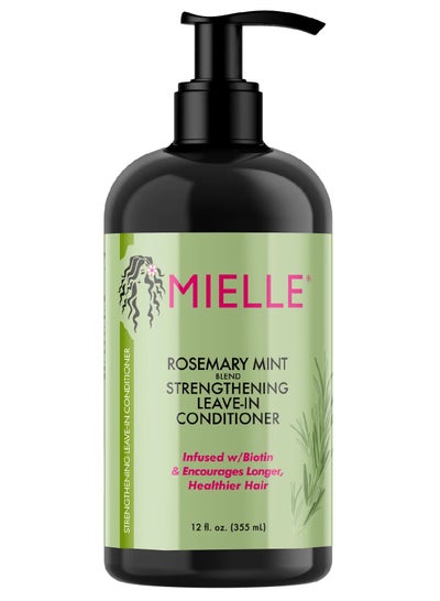 اشتري Organics Rosemary Mint Leave-In Conditioner Infused With Biotin Helps Strengthen Weak And Brittle Hair 12 Oz 355ml في الامارات