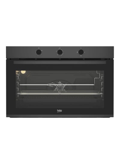 Buy Built-in Gas Oven With Gas Grill - 90 Cm - 2 Fans - Gas Grill - 96 Litres - Black - BBWHT12104DS Dark Stainless in Egypt