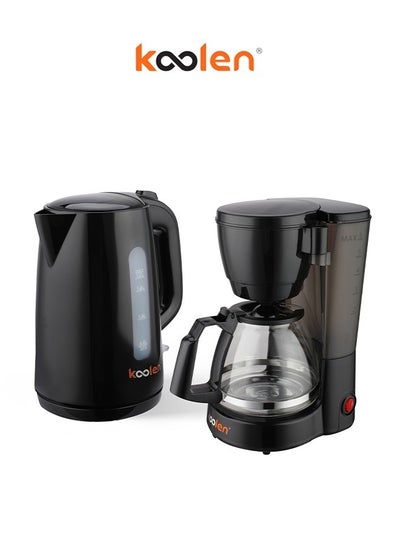 Buy 2 In 1 Breakfast Set - 1.7 Liter Water Boiler, 2200 Watts With 6 Cup Coffee Maker , 600 Watts 2.45 L 2800 W 800107003 Black in Saudi Arabia