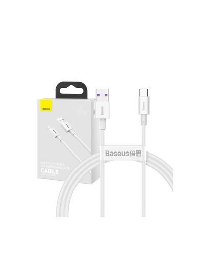 Buy Baseus Superior Series Fast Charging Data Cable USB to Type-C 66W 1m White White in Egypt