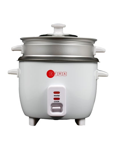 Buy Japan Rice Cooker 1.0 Litre Capacity Non-Stick Inner Pot Glass Lid Aluminium Heating Plate Keep-Warm Function G-MARK ESMA ROHS and CB Certified 1 L 400 W AF-1040RCWT White in UAE